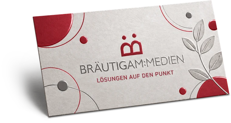 Visitenkarte Bräutigam Medien – Lösungen auf den Punkt